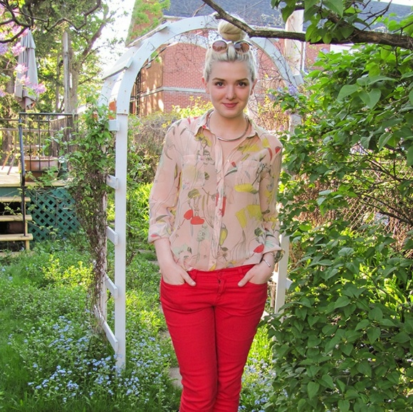 H&M Conscious Collection Floral Blouse - Picture 1 of 4